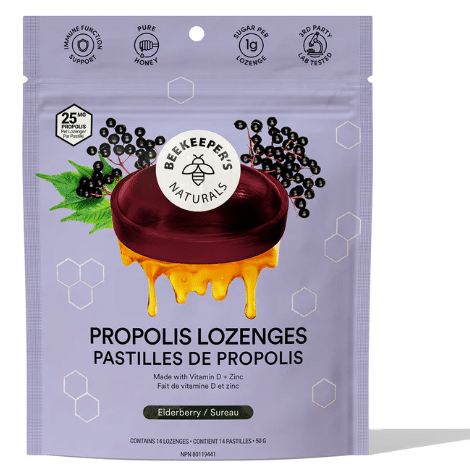 Beekeepers Propolis Lozenges - Elderberry, 50G