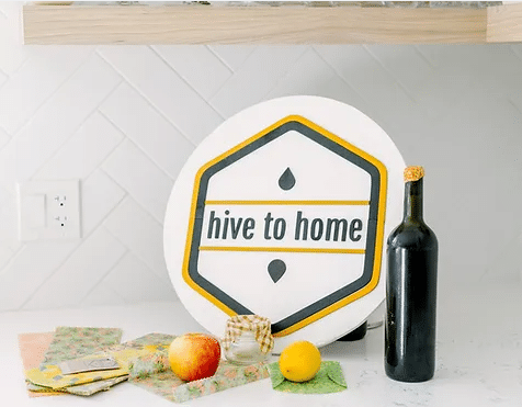Hive To Home Bees Wax Wrap - 6" Round