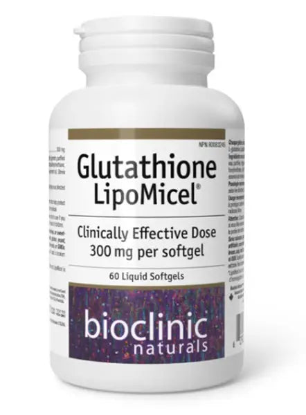 Bioclinic Naturals Glutathione LipoMicel 300 mg, 60 Softgels