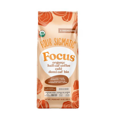 Four Sigmatic Focus Organic Half Caf Ground Coffee with Lion's Mane, 283 g