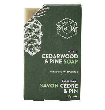Crate 61 Organics Cedarwood & Pine Bar Soap, 110G