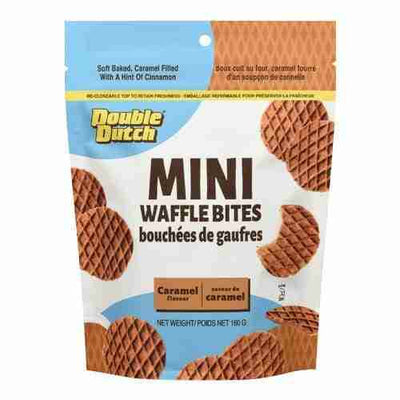 Double Dutch Mini Waffle Bites, Caramel, 160 g
