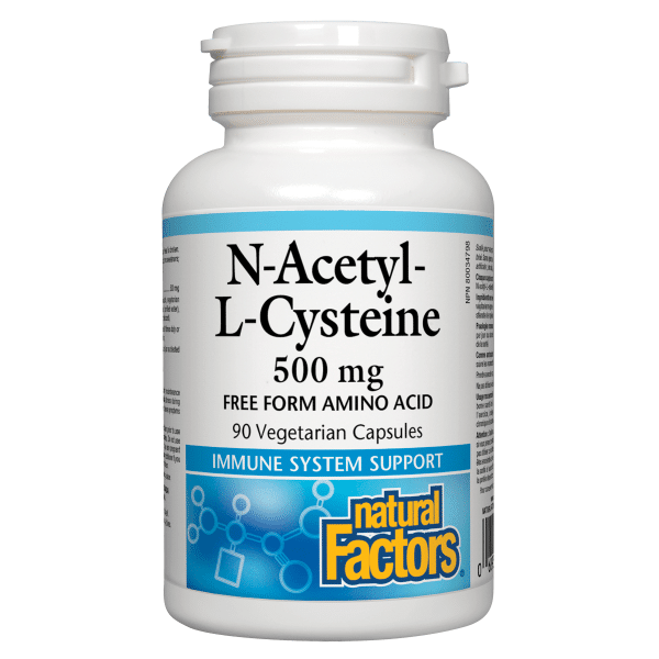 Natural Factors N-Acetyl Cysteine (NAC) 500Mg 90 Veggie Caps