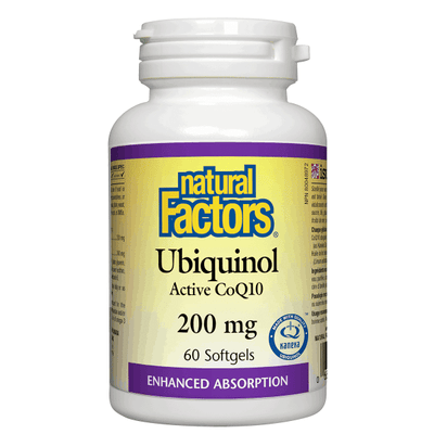 Natural Factors Ubiquinol Active Coq10 200Mg 60 Softgels