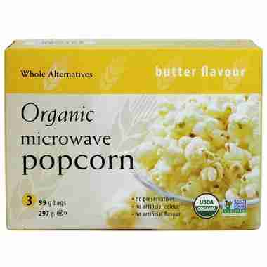 Whole Alternatives Organic Microwave Popcorn - 3X99g Bags