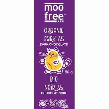 Moo Free - Vegan Dark 65 Chocolate Bar, 80G