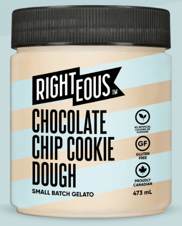 Righteous - Chocolate Chip Cookie Dough Gelato, 473Ml