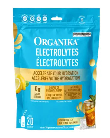 Organika - Electrolyte Sachets: Lemon Iced Tea, 3.5G X 20Pk