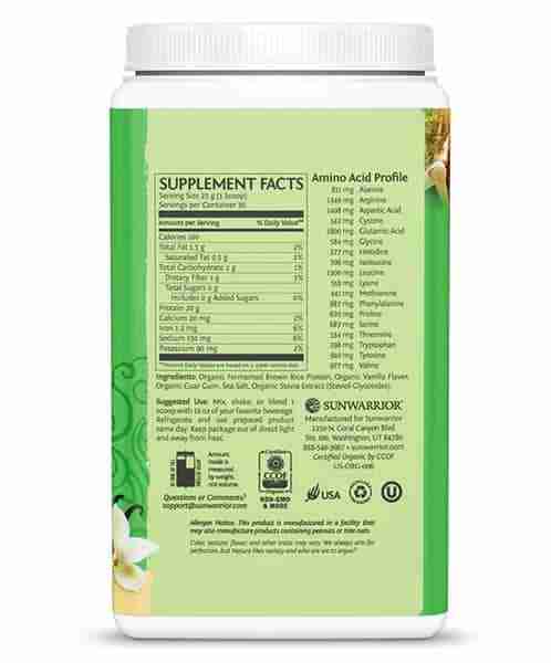 Sunwarrior Classic Rice Protein Vanilla 750G
