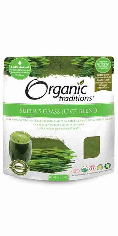 Organic Traditions - Super 5 Grass Juice Blend, 150G