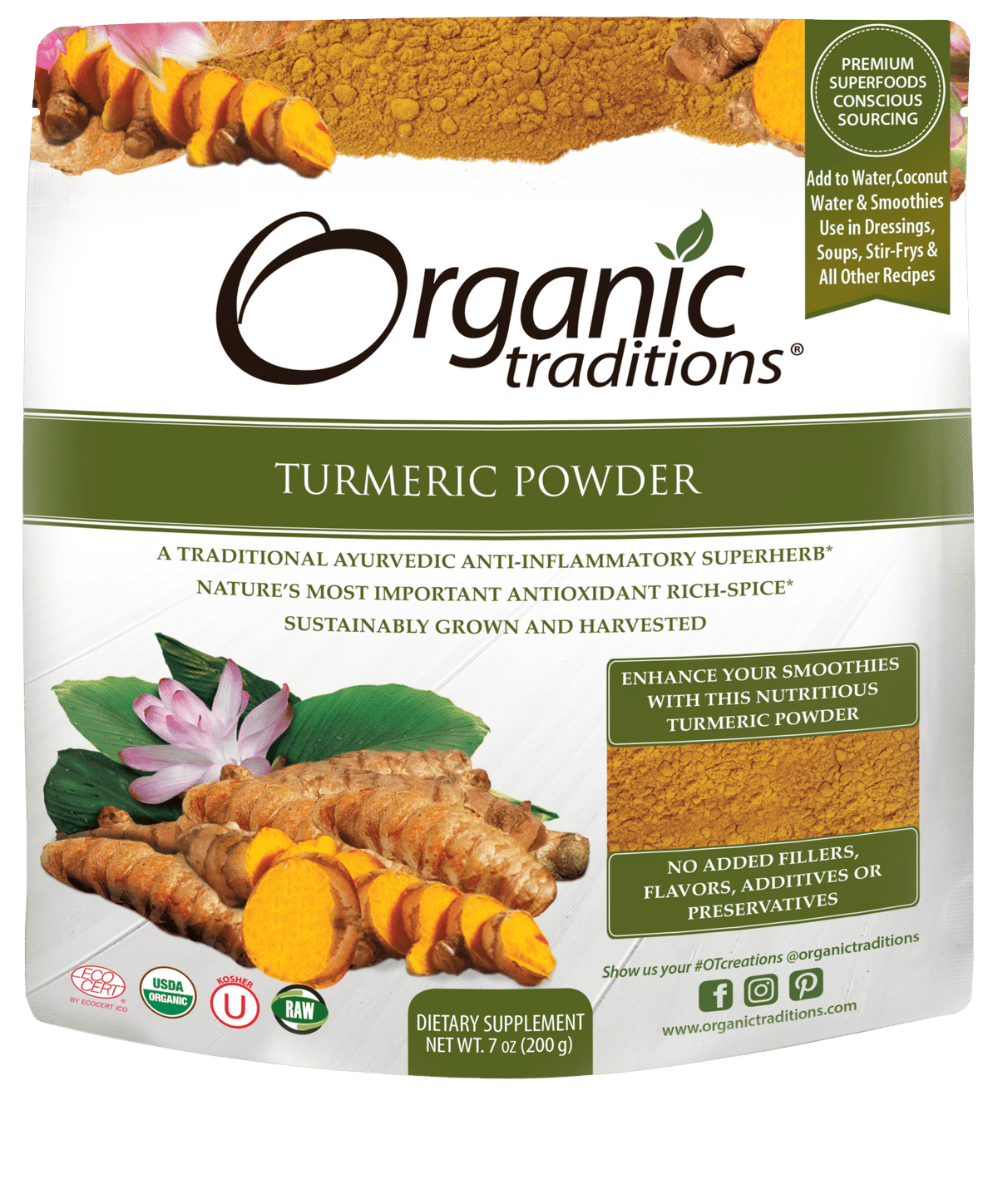 Organic Traditions - Turmeric Powder, 200G