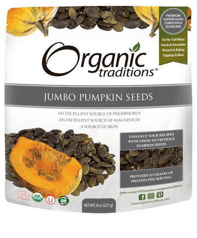 Organic Traditions Jumbo Pumpkin Seeds - 227G