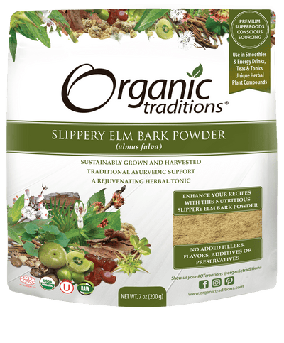 Organic Traditions Slippery Elm Powder (Ulmus Fulva) - 200G