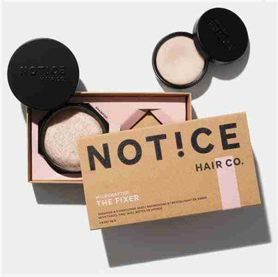 Notice Hair Co The Fixer Shampoo + Conditioner Bars With Travel Tins
