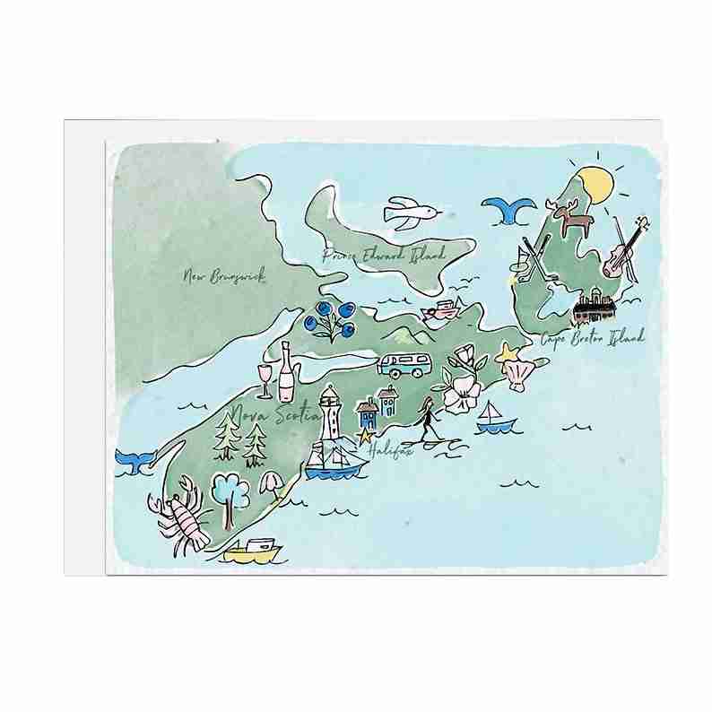 Jill + Jack Seed Card - Map Of Nova Scotia