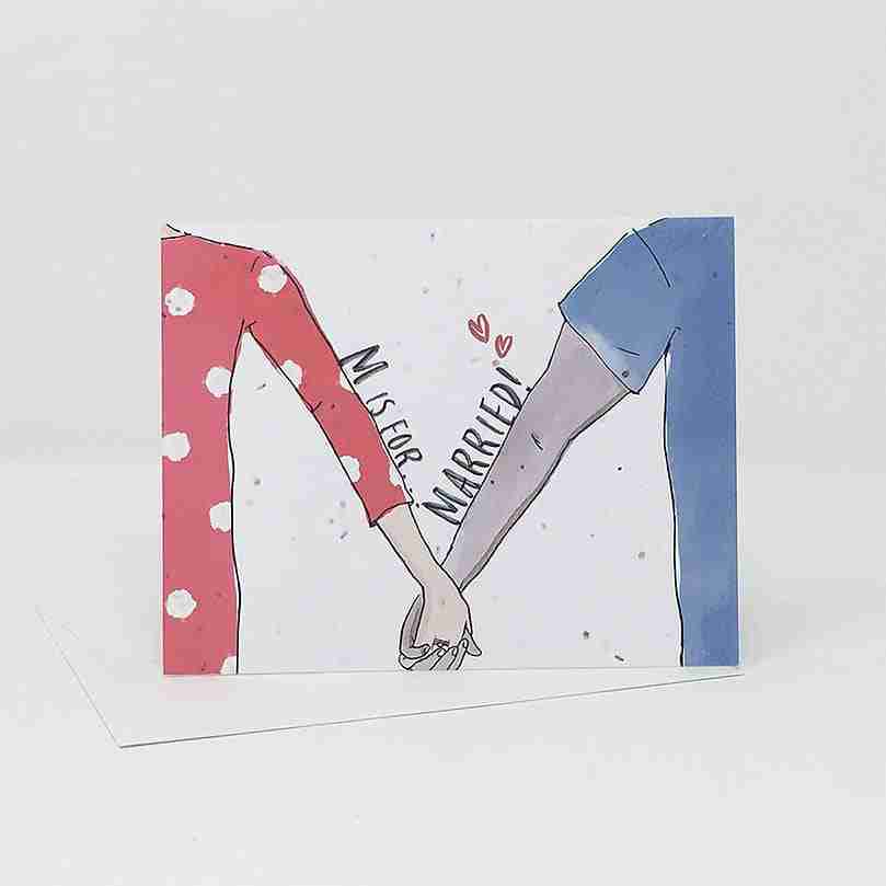 Jill + Jack Seed Card - M Is For Married