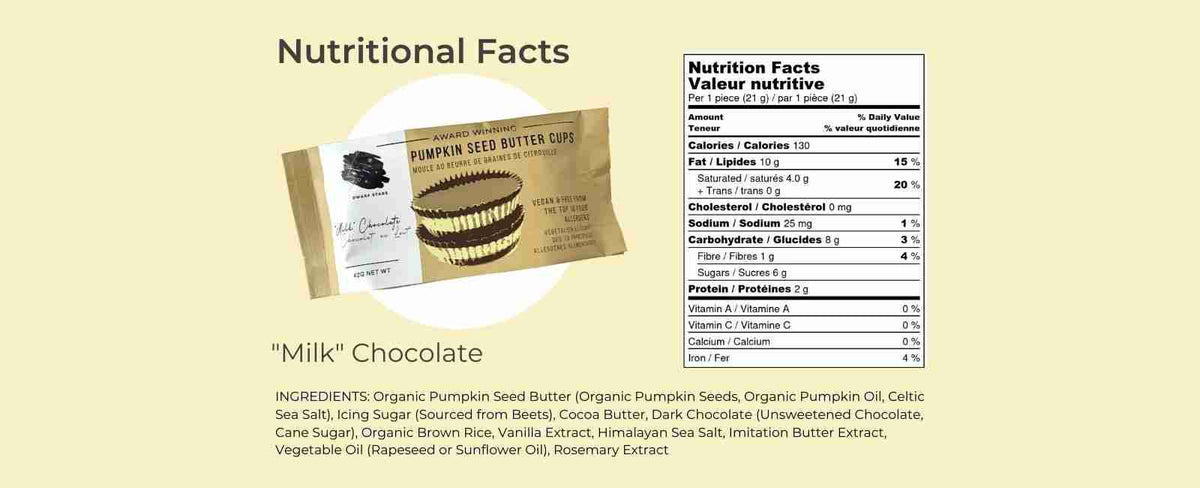 Dwarf Stars - Milk Chocolate Pumpkin Seed Butter Cups, 42G