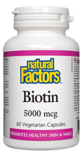 Natural Factors Biotin 5000Mcg; 60 Vegetarian Capsules