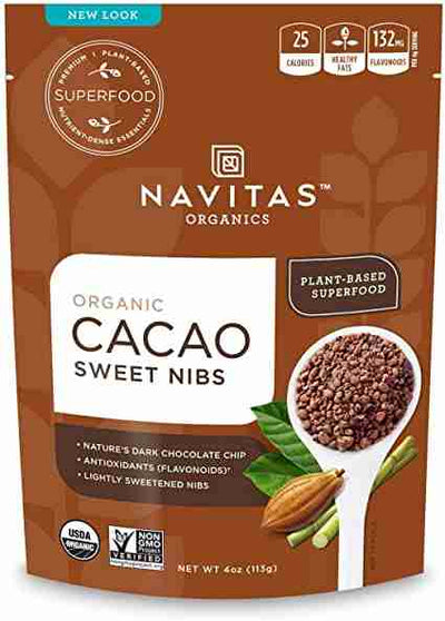 Navitas Organics Sweetened Cacao Nibs, 113 g