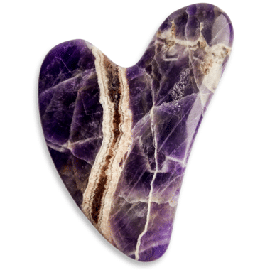Happy - Heart Shaped Gua Sha, Amethyst