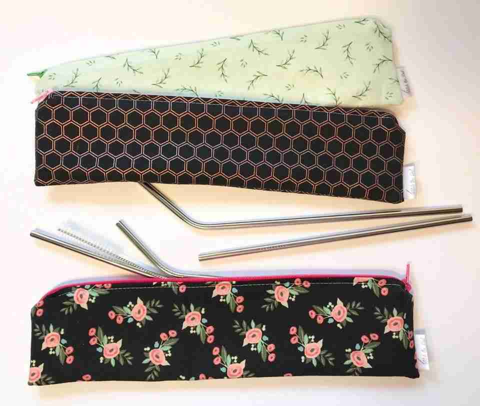Stitch The Dot Straw Set With Pouch