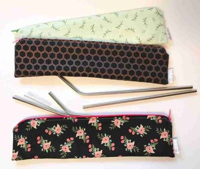 Stitch The Dot Straw Set With Pouch
