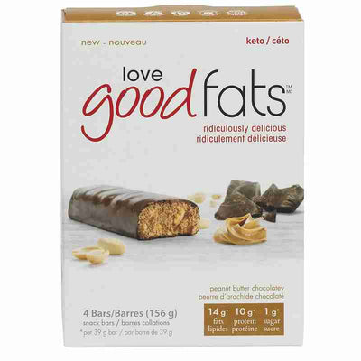 Love Good Fats Keto Bars: Peanut Butter Chocolatey - 4X39g (156G)