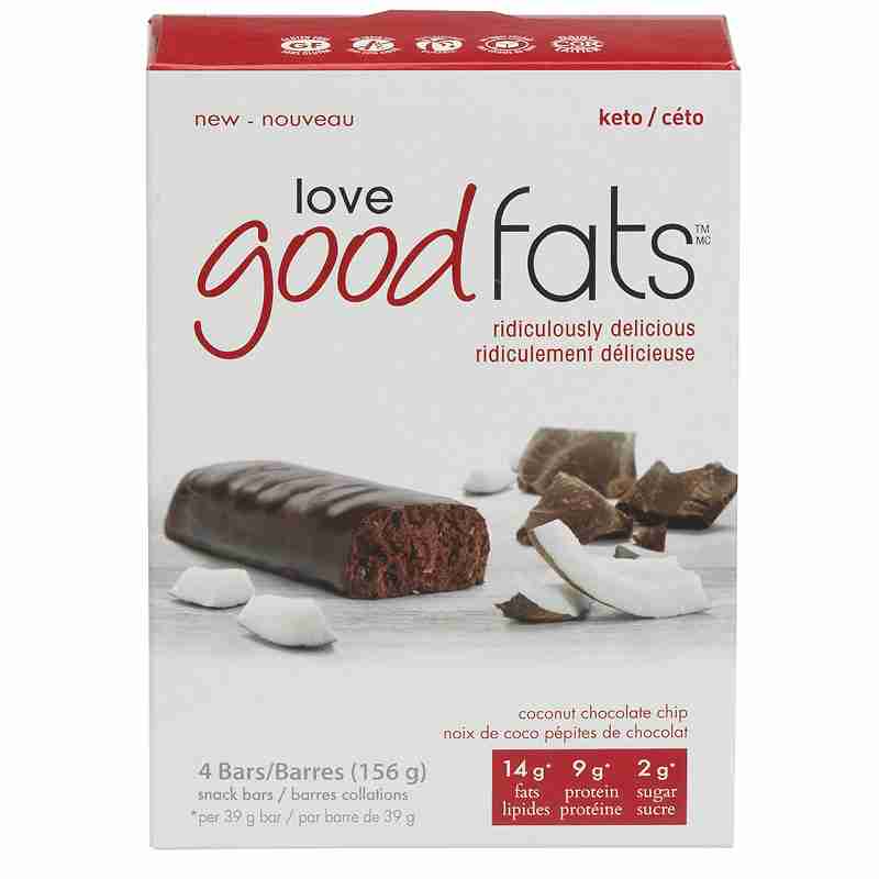 Love Good Fats Keto Bars: Coconut Chocolate Chip - 4X39g (156G)