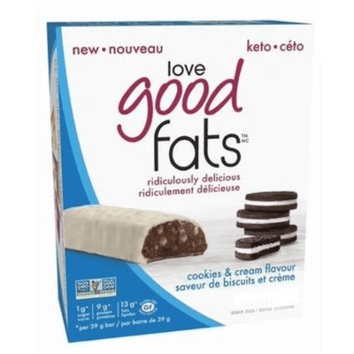 Love Good Fats Keto Bars: Cookies & Cream - 4X39g (156G)