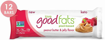 Love Good Fats Plant Based Keto Bars: Peanut Butter And Jam - 12X39g (468G)
