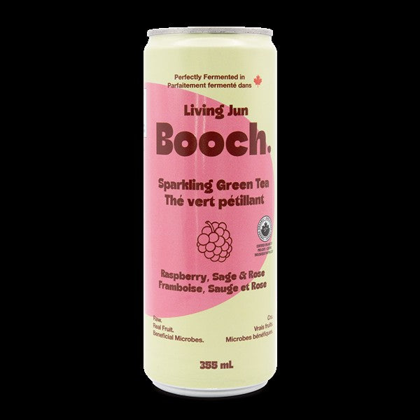 Booch Sparkling Green Tea Raspberry, Sage & Rose, 355Ml