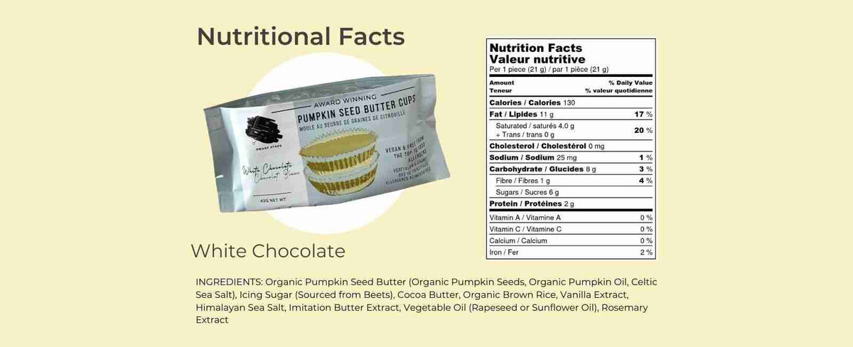 Dwarf Stars - White Chocolate Pumpkin Seed Butter Cups, 42G