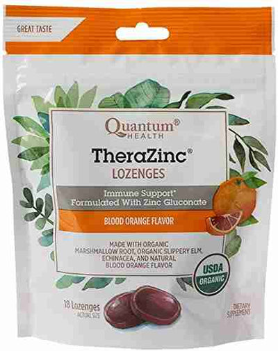 Quantum Health TheraZinc Blood Orange Lozenges, 18 Lozenges