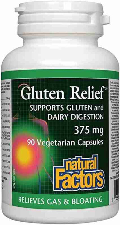 Natural Factors Gluten Relief, 90 Veg Capsules