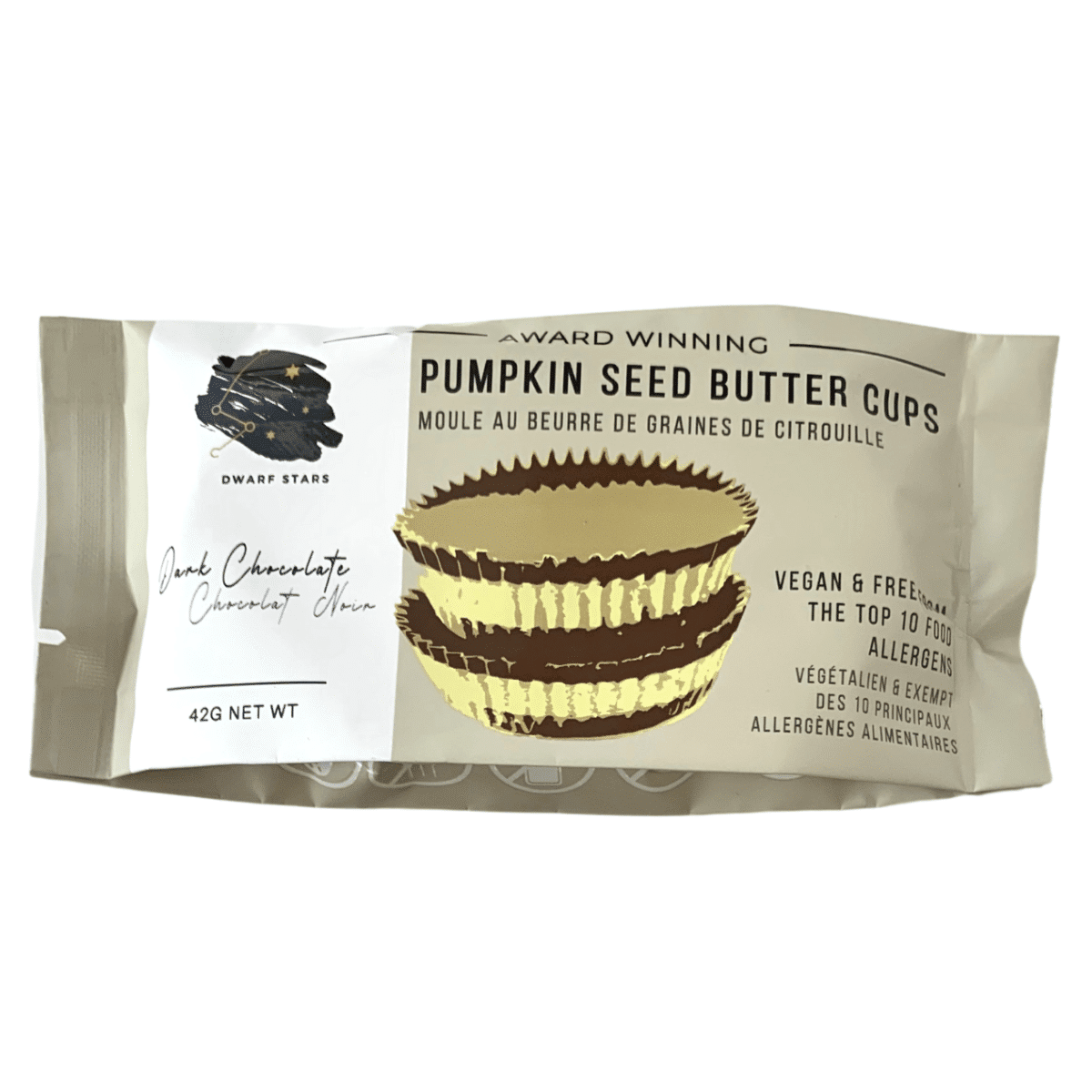 Dwarf Stars - Dark Chocolate Pumpkin Seed Butter Cups, 42G