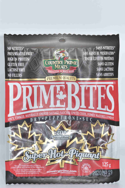 Country Prime Meats Dry Pepperoni, Super Hot, 125 g