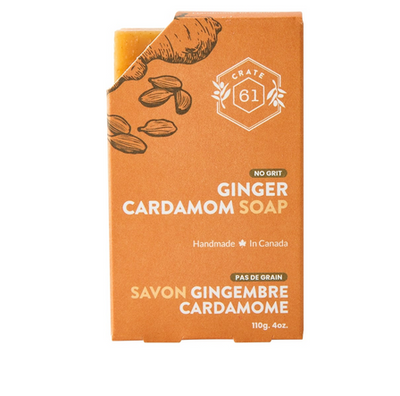 Crate 61 Organics Ginger Cardamom Bar Soap, 110 g