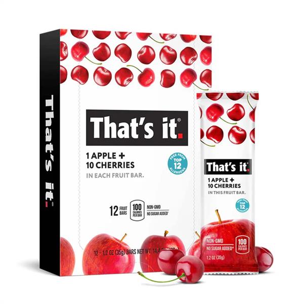 That's It. Apple + Cherries Fruit Bar, 35 g
