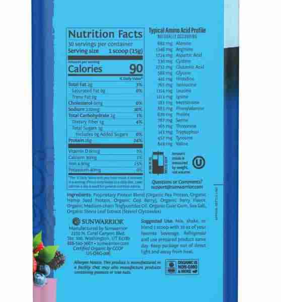 Sunwarrior Warrior Blend Protein Berry 750G