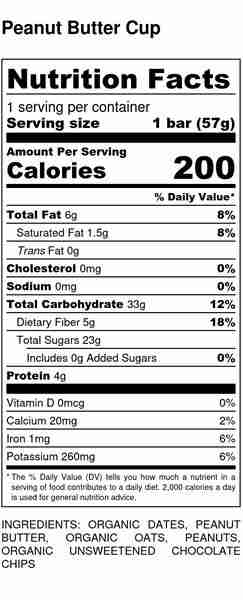 The Oat Company Peanut Butter Cup Bar, 57 g