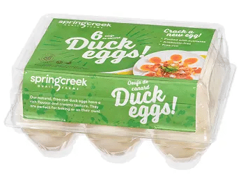 Spring Creek Free Run Duck Eggs 6Pck
