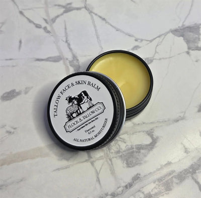 Flock & Tallow Co. Travel Size Face And Skin Balm, 0.5Oz