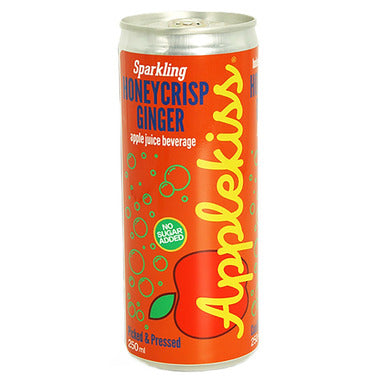 Applekiss Sparkling Apple Juice Honeycrisp Ginger, 250 mL