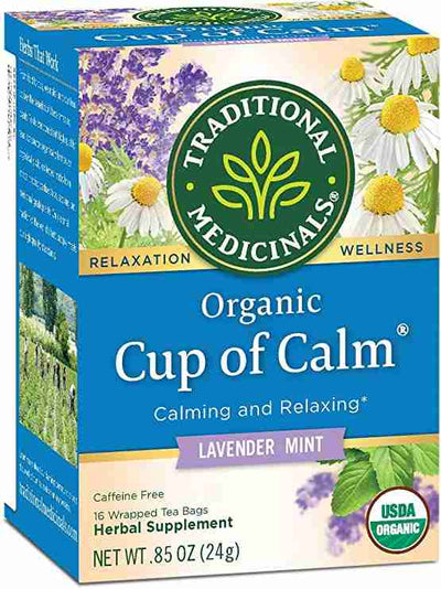 Traditional Medicinals - Organic Cup Of Calm: Lavender Mint Tea, 16 Bags