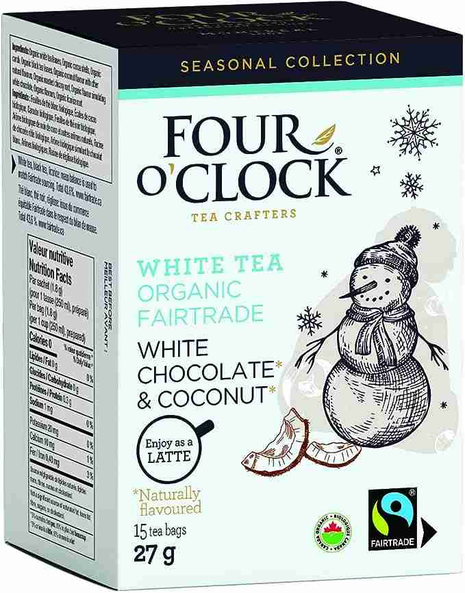 Four O'clock - White Chocolate & Coconut White Tea, 15 Bags