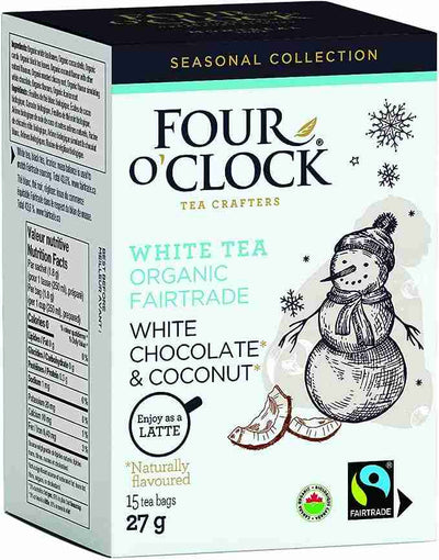 Four O'clock - White Chocolate & Coconut White Tea, 15 Bags