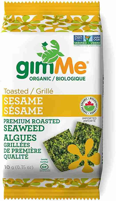 Gimme Organic: Organic Premium Roasted Seaweed Snack: Toasted Sesame - 10G