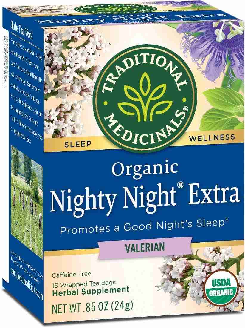 Traditional Medicinals - Organic Nighty Night Extra Valerian Tea, 16 Bags