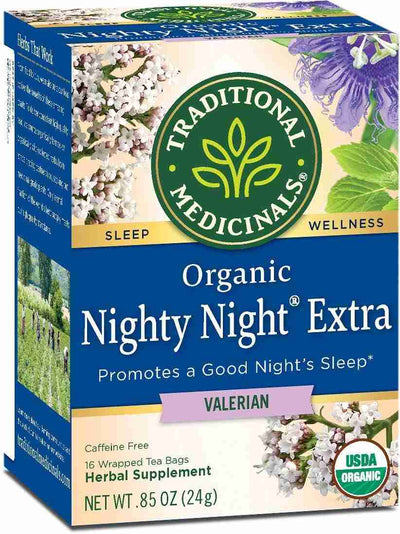 Traditional Medicinals - Organic Nighty Night Extra Valerian Tea, 16 Bags