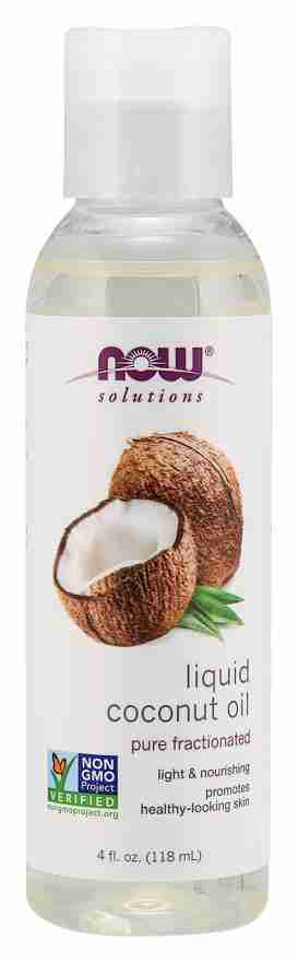 NOW Solutions Pure Fractionated Liquid Coconut Oil, 118 mL